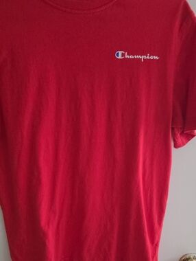 Champion Bright Red Script Logo T-Shirt